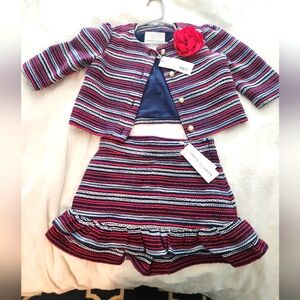 Janie and Jack toddler size 4 jacket and skirt set